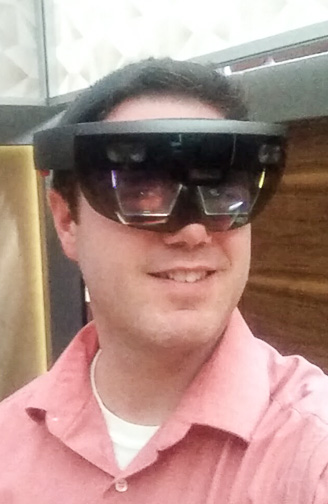 Paul Langolis demos HoloLens