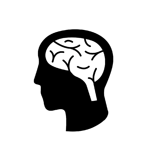 profile of head with brain icon