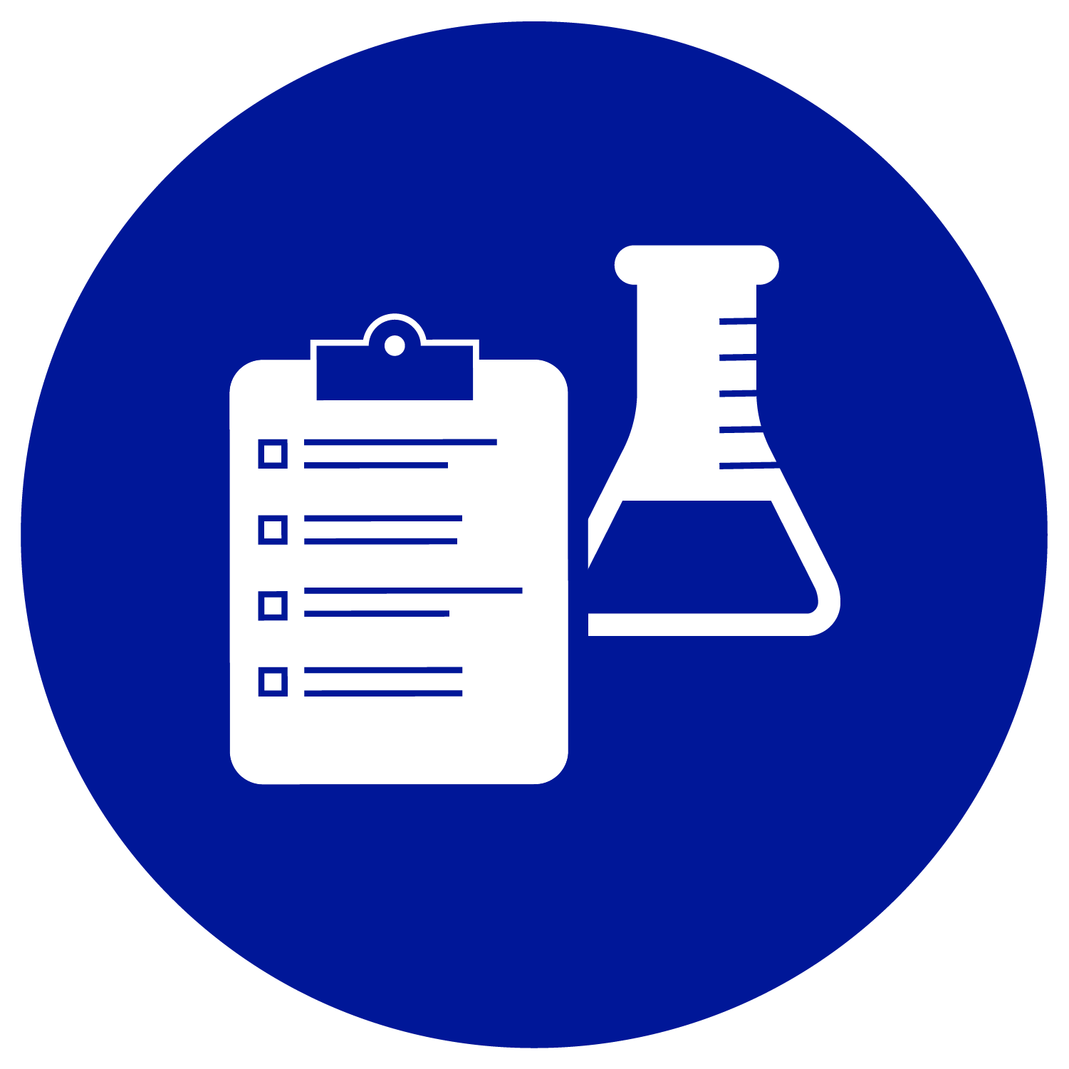 clipboard and beaker icon