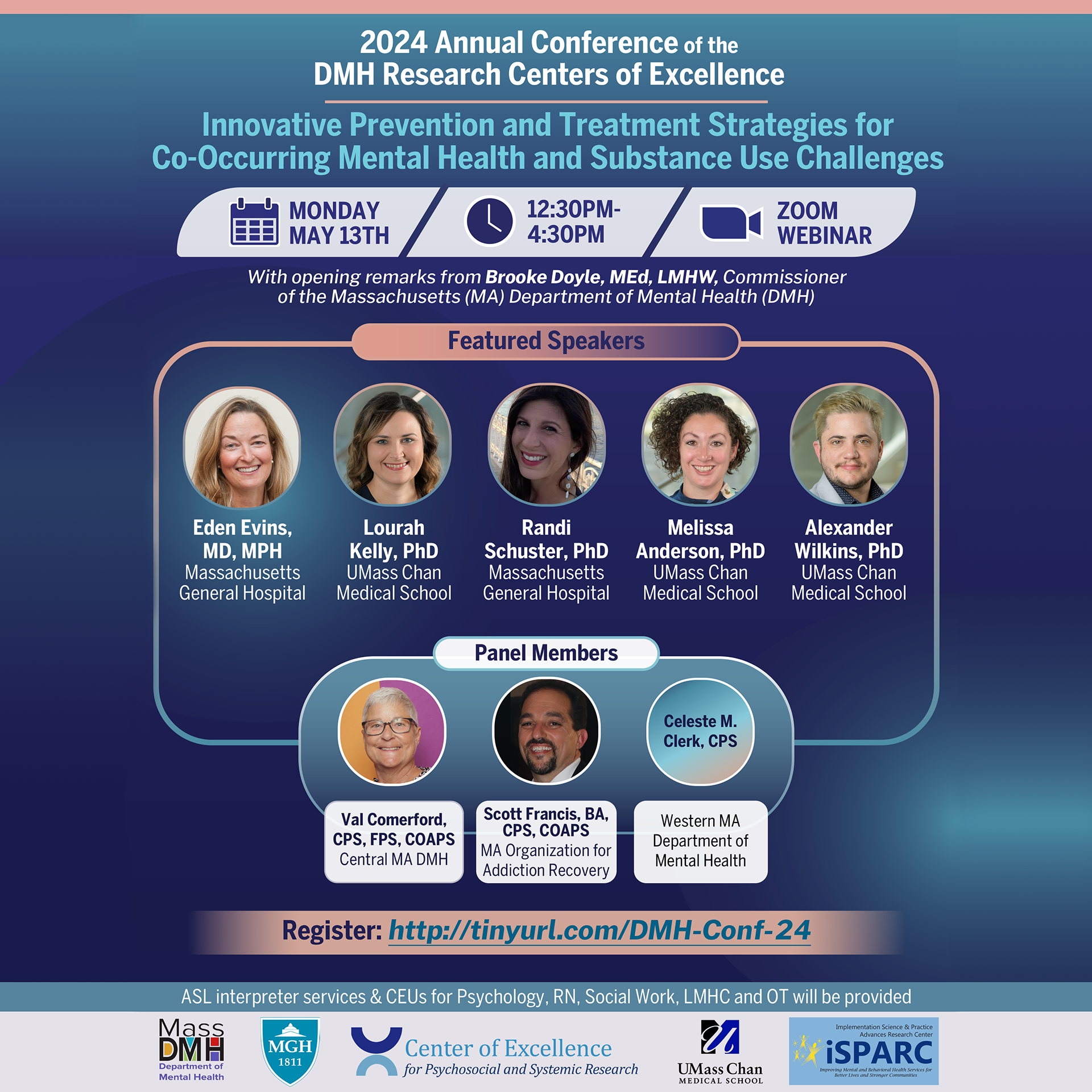 2024 Annual DMH Conference is May 13 from 12:30 to 4:30 via zoom