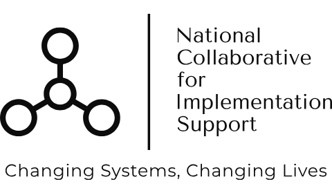 logo 3 circles connected in a triangle with text national collaborative for implementation support