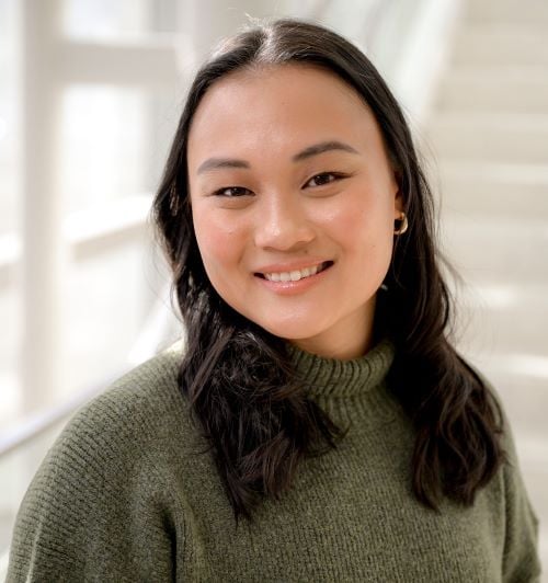 Asian woman with long hair