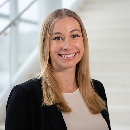 White woman with long blonde hair