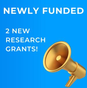 gold megaphone shouting 2 new research grants