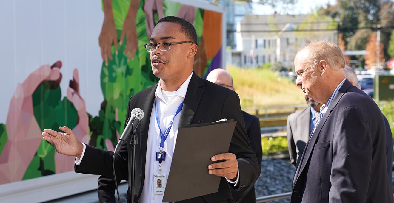 Josh Lighton, 2Gether We Eat’s head farmer at UMass Chan, shares details of the year-round farming process