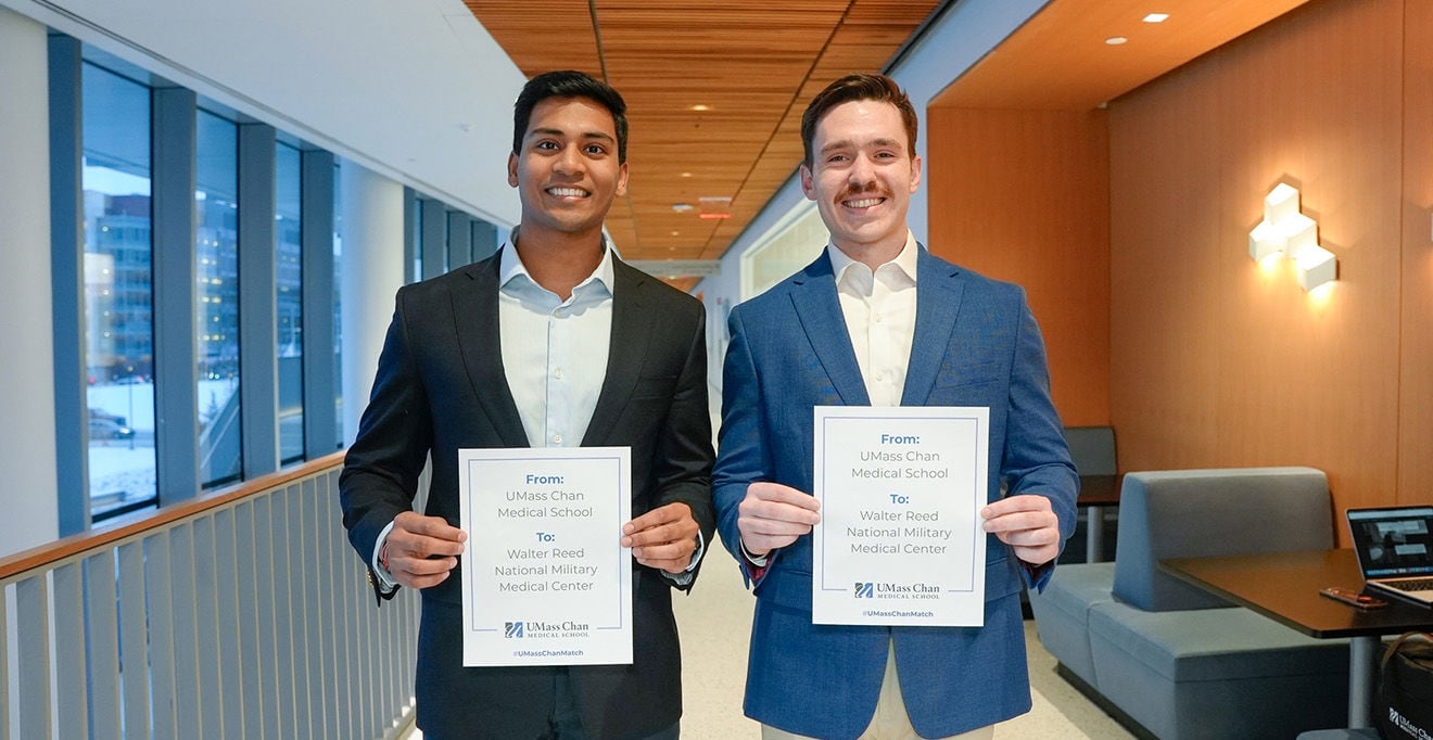 Two UMass Chan medical students match into their top choice program at Walter Reed