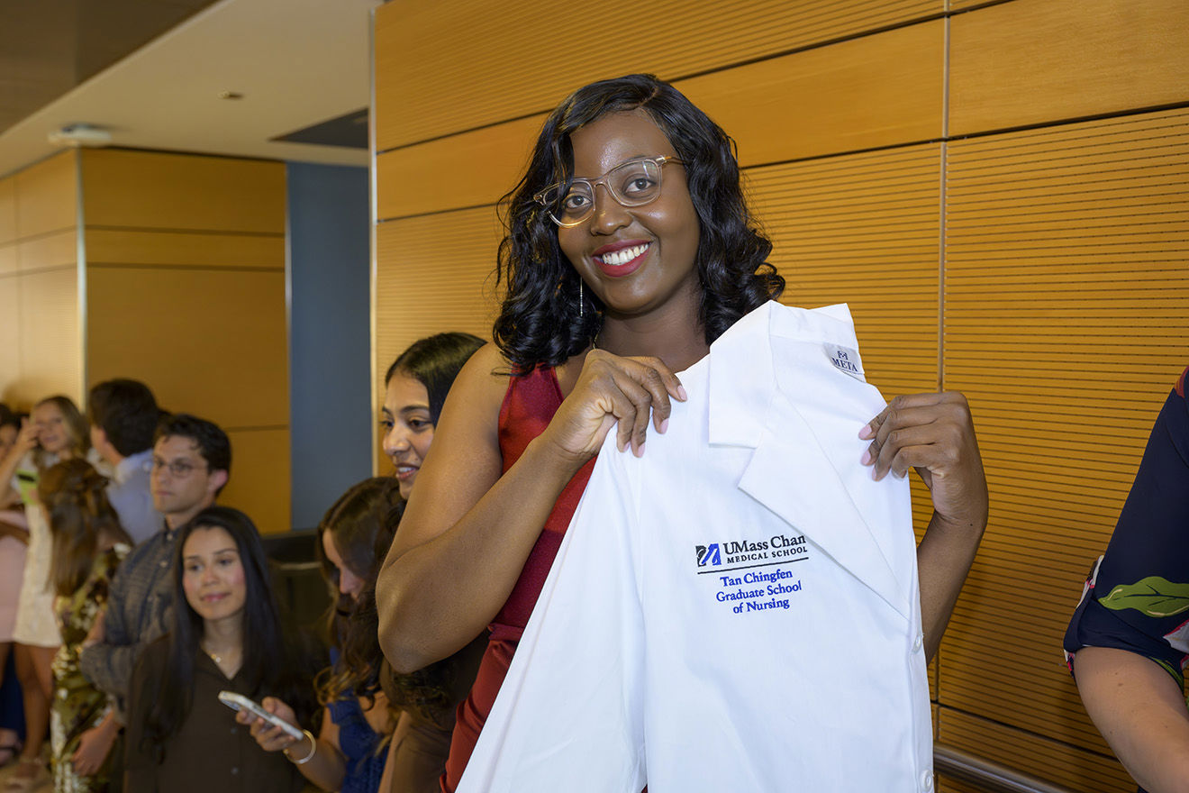 UMass Chan presents white coats to future nurse practitioners, asks them to be ‘generous listeners’