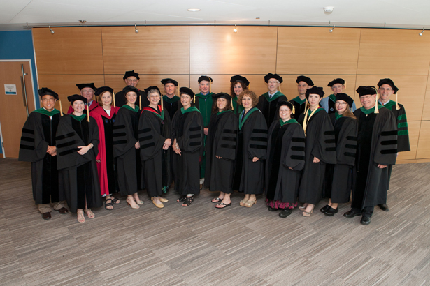 The learning community faculty mentors for the School of Medicine Class of 2014 pose for a photo.