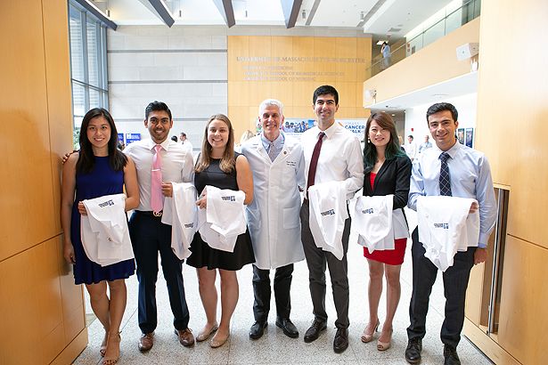 Students gather with David Hatem, MD, prior to the ceremony.