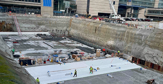 New education and research building moves from excavation to construction