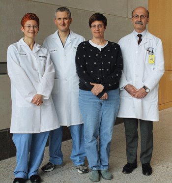 Elifce Cosar, MD; Matthias Walz, MD; Rachel Gerstein, PhD; and Oguz Cataltepe, MD, are four of seven faculty members who received Faculty Vitality Awards from the Office of Faculty Affairs.