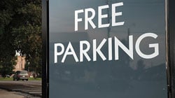 free parking sign graphic