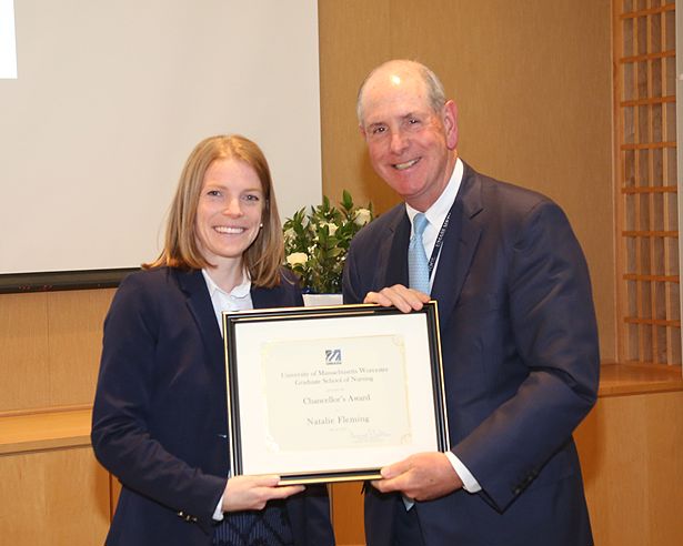 Chancellor Collins and Chancellor’s Award recipient Natalie Fleming