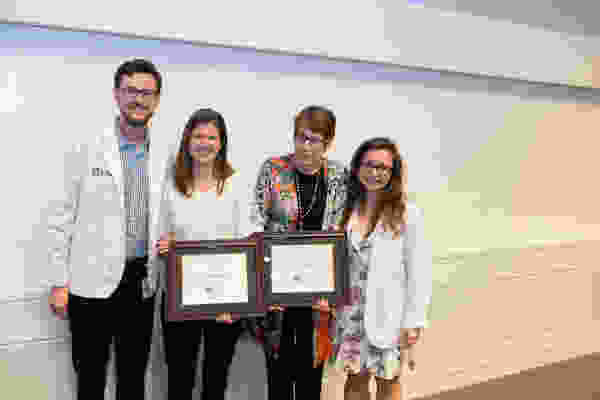 (From left) Ryan Barrette, Kate Daniello, MD, Susan B. Gagliardi, PhD, and Katherine Sadaniantz