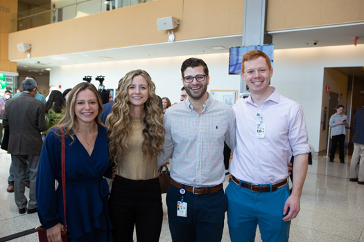 Rachel Anderson, second from left, and John Romano, second from right, matched as a couple in family medicine at Baystate Franklin Medical Center in Franklin.