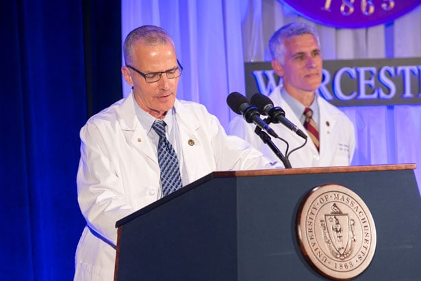 Learning Communities co-directors Michael Ennis, MD (left) and David S. Hatem, MD, set the stage.