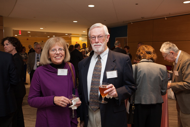 Sandra Mayrand, founder of UMass Chan Medical School’s Regional Science Resource Center, and husband Jeffrey Gallagher.