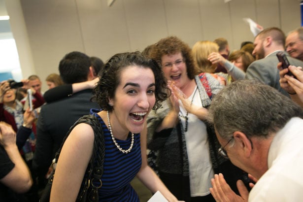 Nerissa Duchin and family are ecstatic to learn that she will begin psychiatry residency at Harvard Longwood on Match Day 2015 at UMass Chan Medical School.