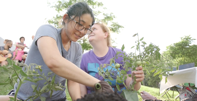 Planting celebration launches UMMS student-run community garden