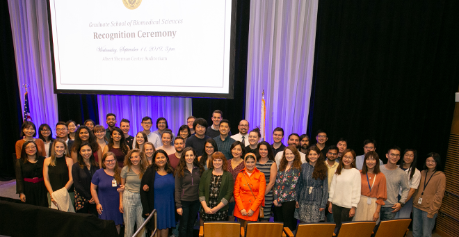 GSBS recognizes 57 students for achieving milestone in biomedical sciences graduate training