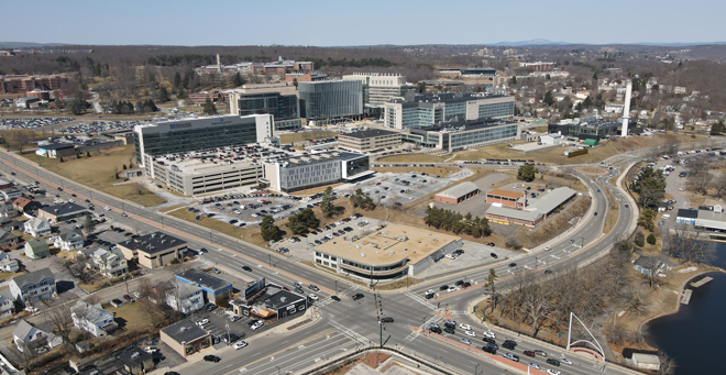 UMass Chan Medical School campus and the surrounding community