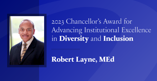 Robert Layne receives Chancellor’s Award for Excellence in Diversity and Inclusion at MLK tribute