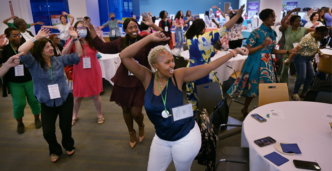 Zumba session during Multicultural Women's Health Summit