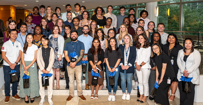 The 53 PhD and MD/PhD students recognized during the 2023 Qualifying Exam Recognition Ceremony