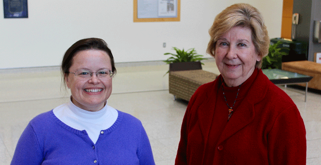 (L-R) Angela L. Beeler, MD, and Lynda Young, MD
