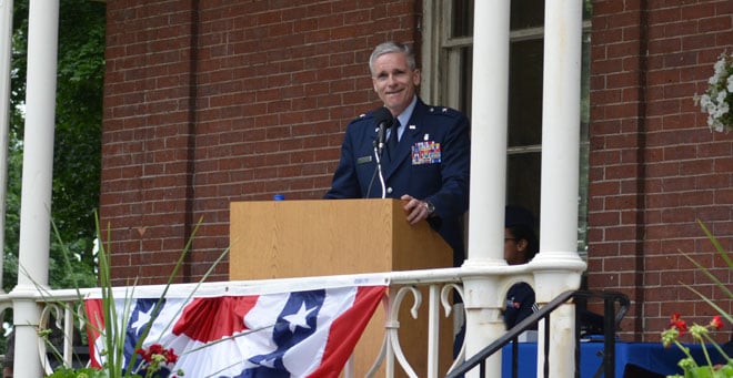 Sean Collins, PhD, at his promotion to Brigadier General in the United States Air Force, Air National Guard.