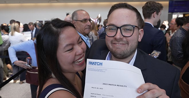 MD/PhD candidate Peter Cruz-Gordillo matches into neurosurgery residency on Match Day 2022