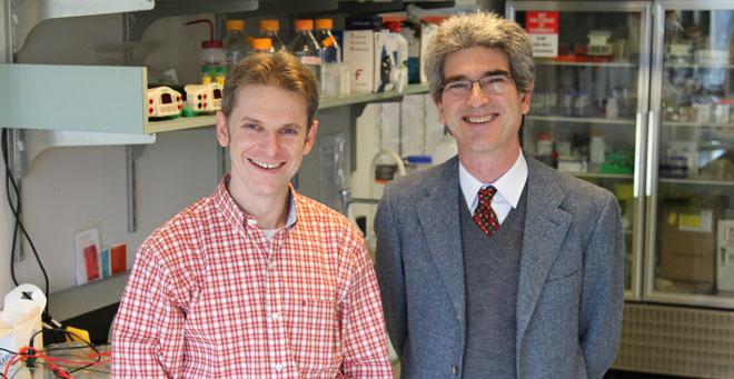 UMMS researchers William Diehl, PhD, and Jeremy Luban, MD