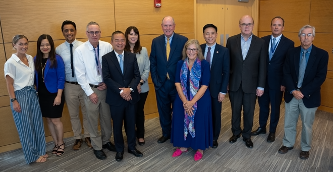 Visiting scholars from Vietnam meet with Chancellor Michael Collins and Congressman Jim McGovern