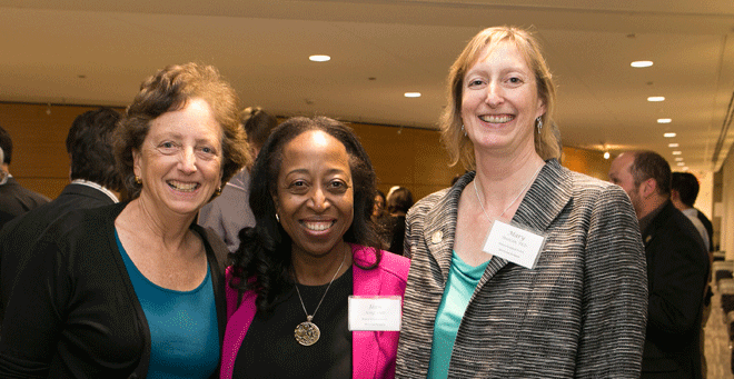 Phyllis Pollack, MD, Jean King, PhD, and Mary Munson, PhD, pictured at the 2015 Hudson Hoagland Society annual meeting.