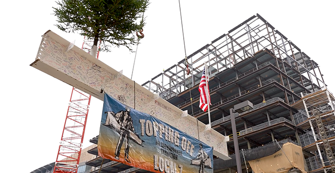 Topping off ceremony marks major milestone in UMass Chan construction project