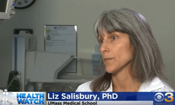 Elisabeth Salisbury, PhD, is investigating how a mattress device designed to deliver a small amount of therapeutic vibration could alleviate symptoms associated with neonatal abstinence syndrome, according to a CBS Newspath TV segment.
