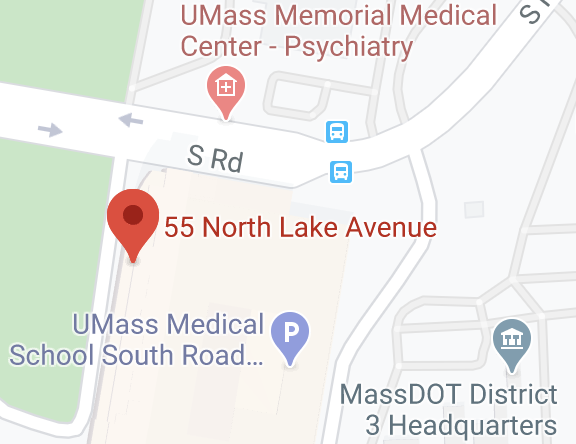 Map to UMass Chan Medical School iCELS in Worcester, Massachusetts, USA