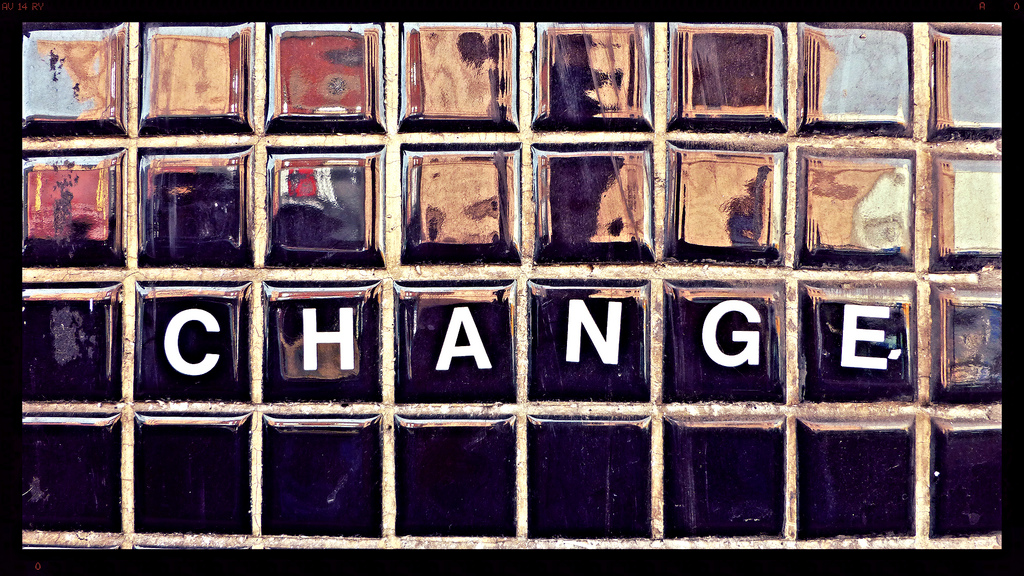 Reflection of the word CHANGE