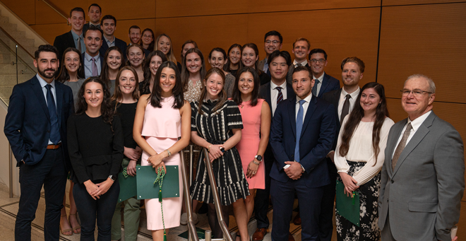 Alpha Omega Alpha Honor Medical Society welcomes 34 T.H. Chan School of Medicine students